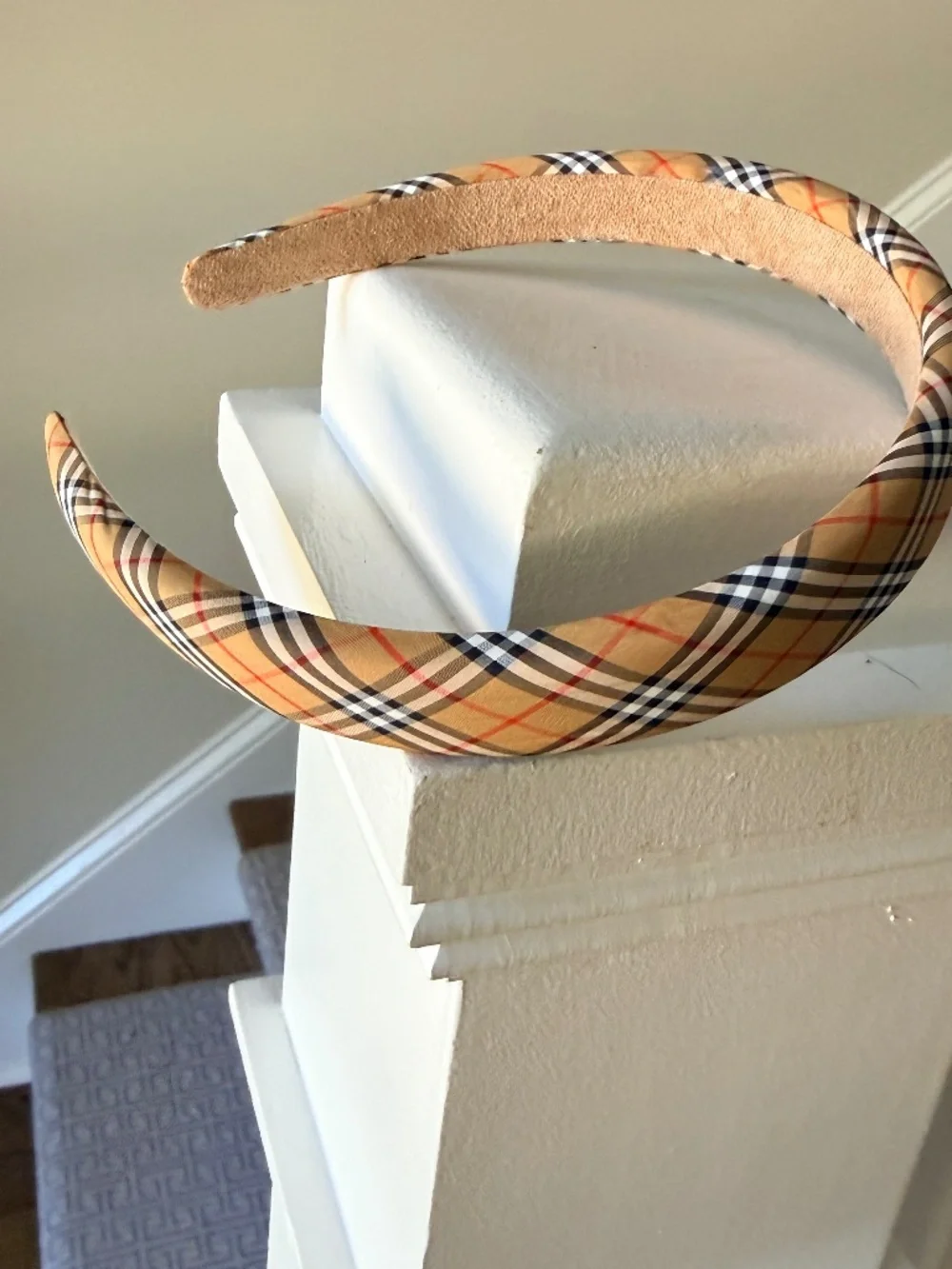 NWOT Anthropologie Preppy Plaid Padded Headband
